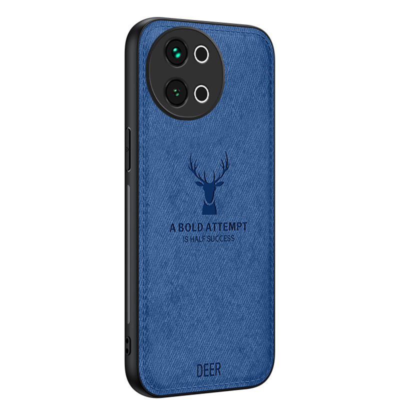 For vivo S18e 5G Shockproof Case Deer Pattern PU Leather+PC+TPU Phone Cover
