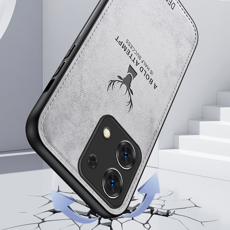 For Xiaomi Redmi Note 13 Pro 4G / Poco M6 Pro 4G Case Deer Pattern PU+PC+TPU Slim Phone Cover