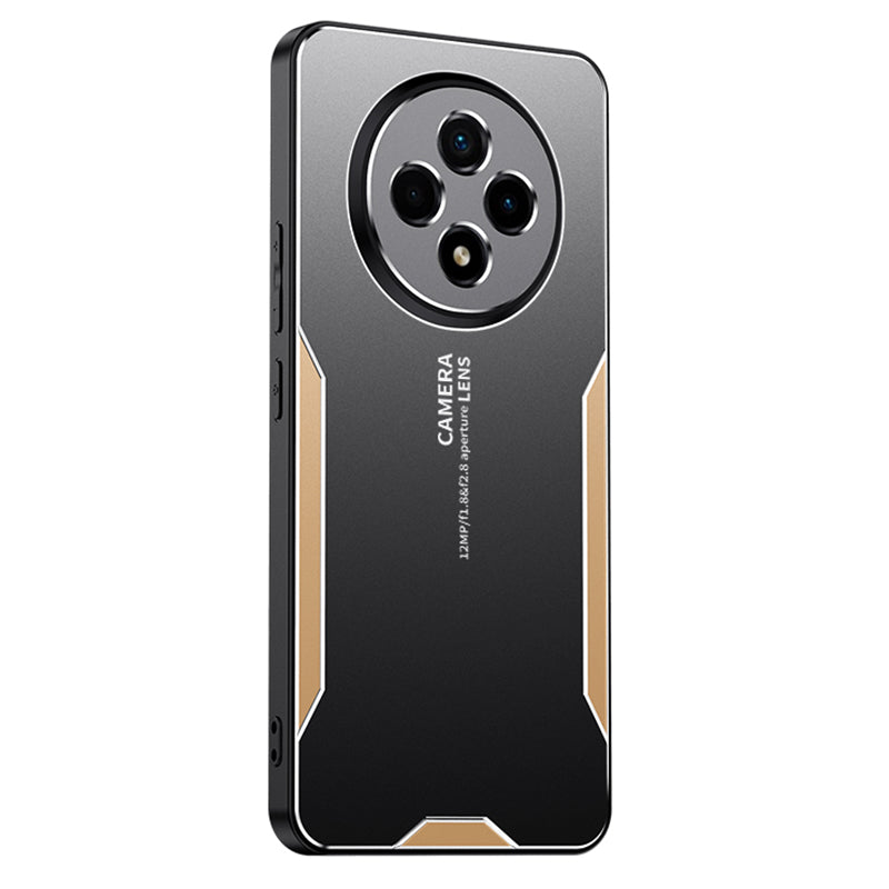 For U-Magic Enjoy 50 Plus Case PC+TPU+Aluminium Alloy Back Anti-Fall Phone Cover