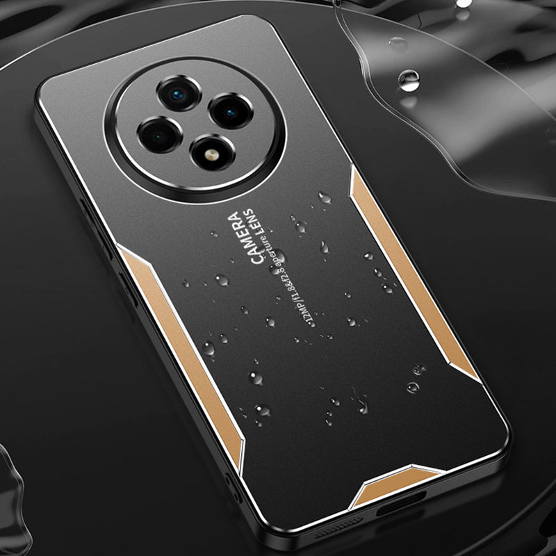 For U-Magic Enjoy 50 Plus Case PC+TPU+Aluminium Alloy Back Anti-Fall Phone Cover