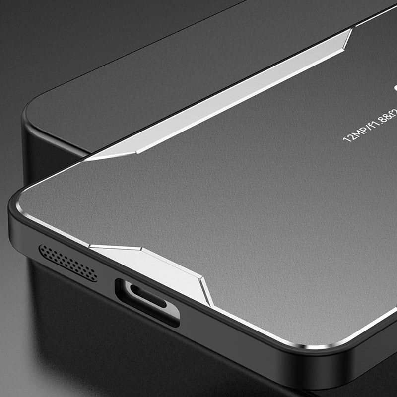 For U-Magic Enjoy 50 Plus Case PC+TPU+Aluminium Alloy Back Anti-Fall Phone Cover