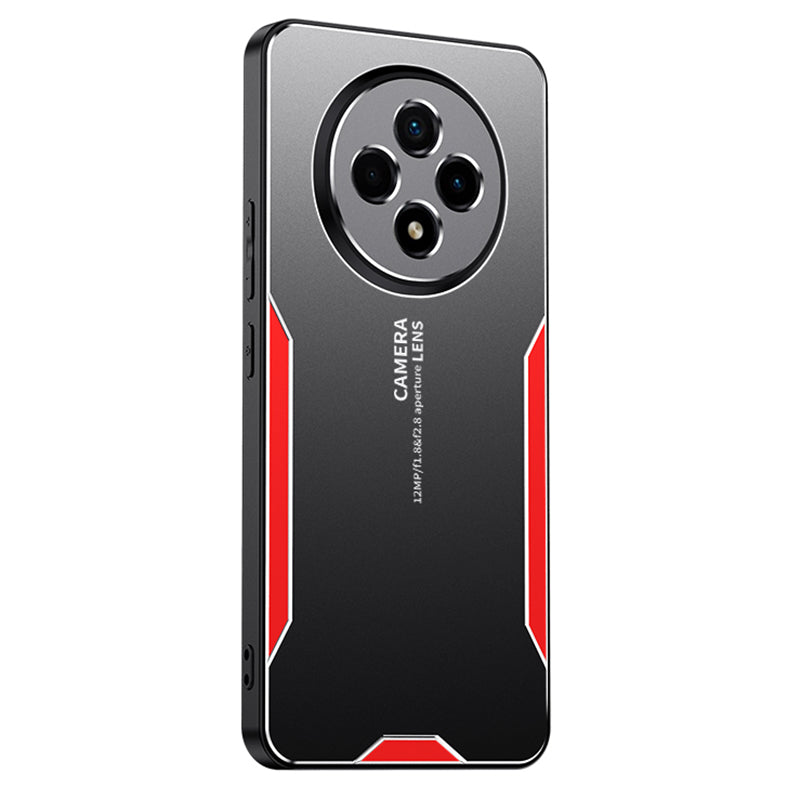 For U-Magic Enjoy 50 Plus Case PC+TPU+Aluminium Alloy Back Anti-Fall Phone Cover