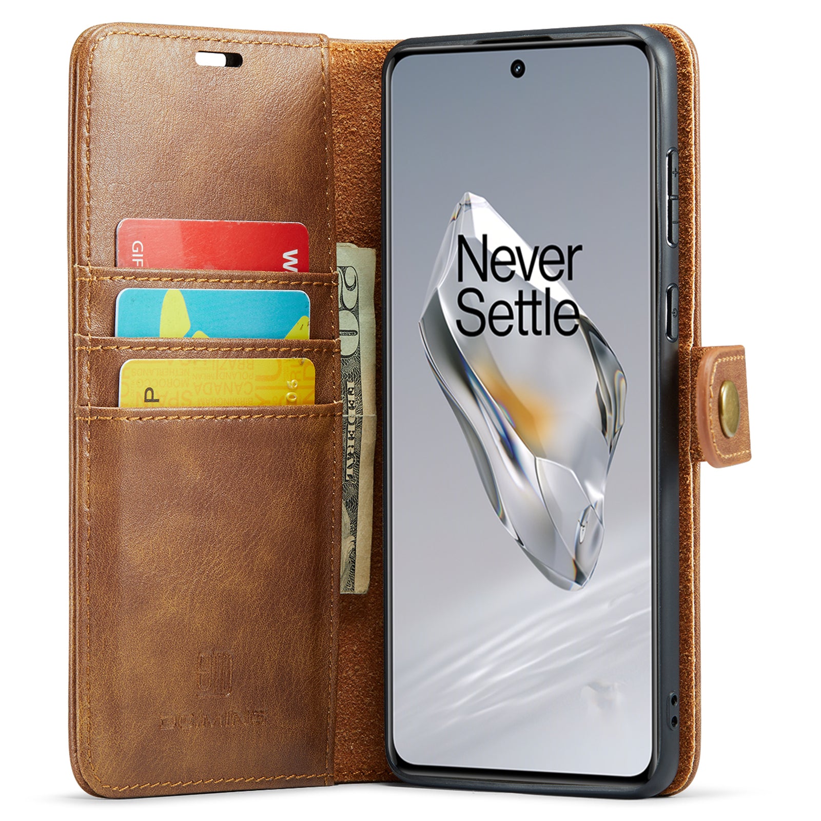 DG.MING for OnePlus 12 5G Case Detachable Split Leather Phone Cover with Stand Wallet