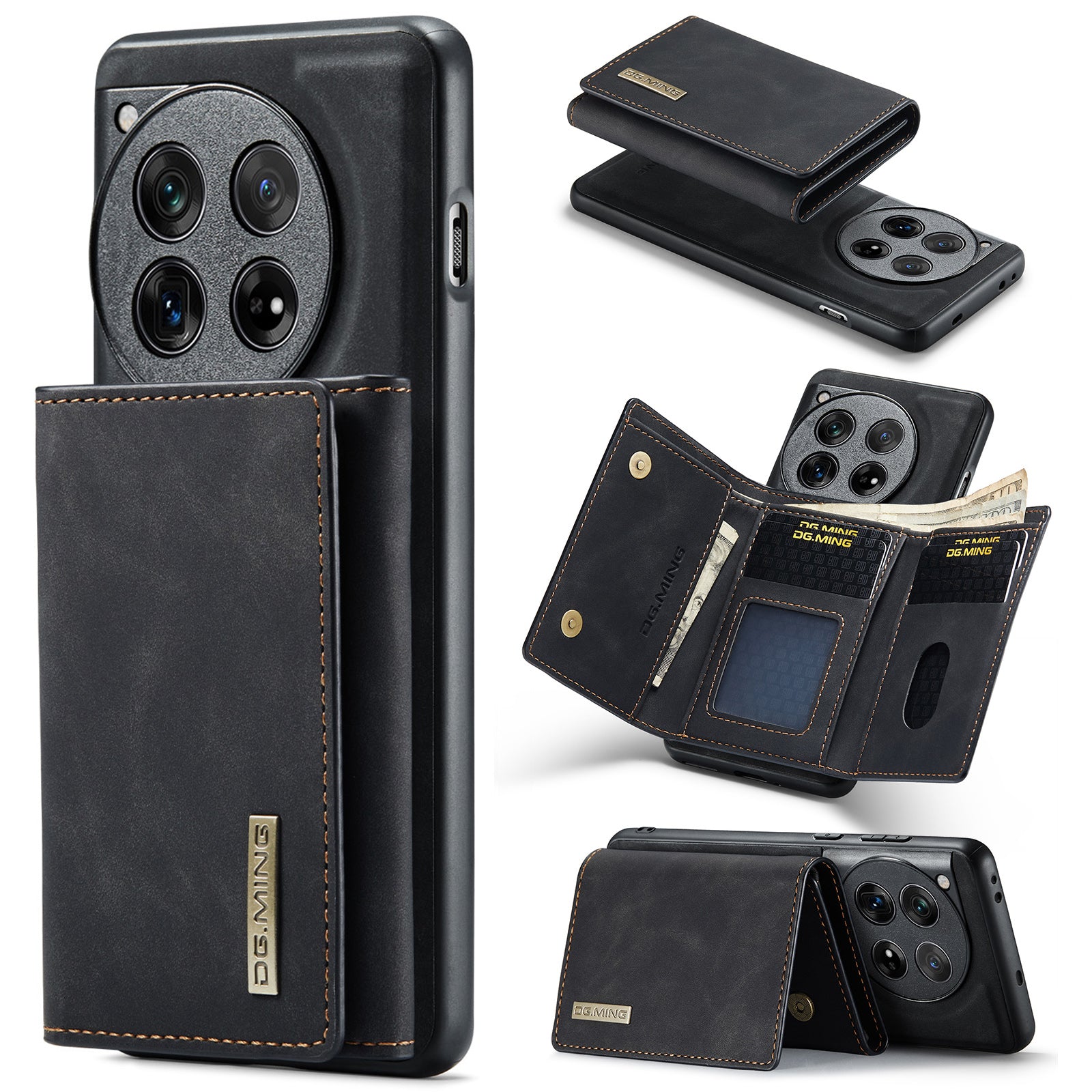 DG.MING M1 Series for OnePlus 12 5G Case Detachable Wallet Phone Cover