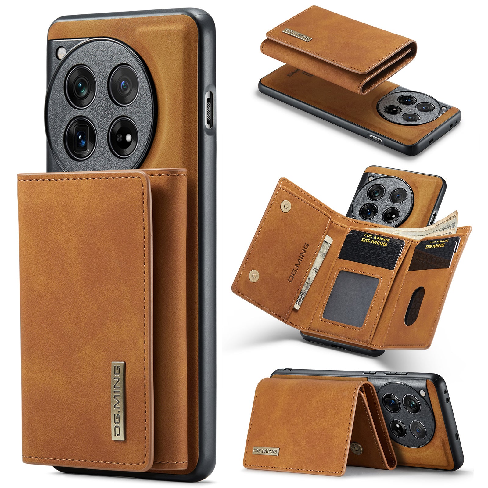 DG.MING M1 Series for OnePlus 12 5G Case Detachable Wallet Phone Cover