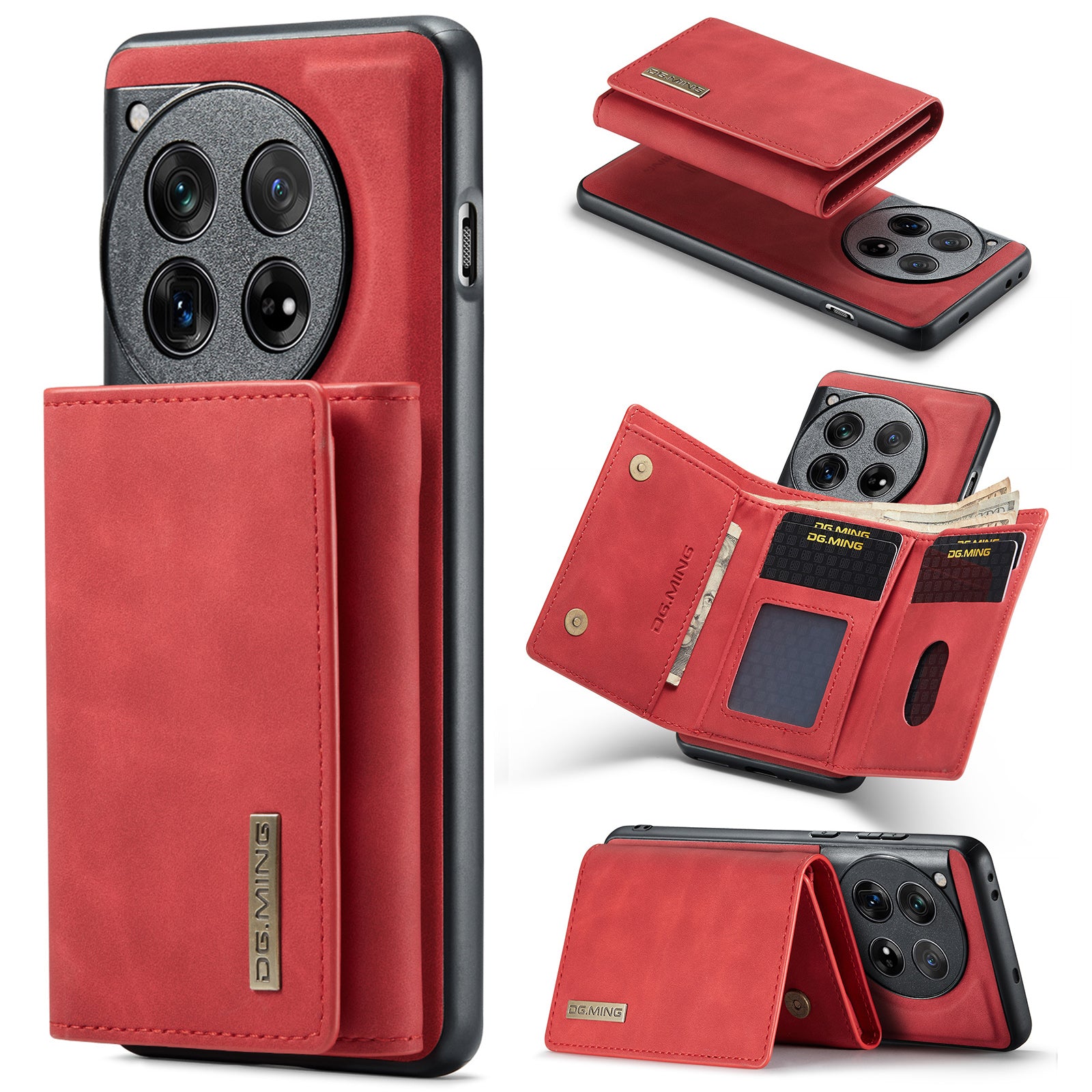 DG.MING M1 Series for OnePlus 12 5G Case Detachable Wallet Phone Cover