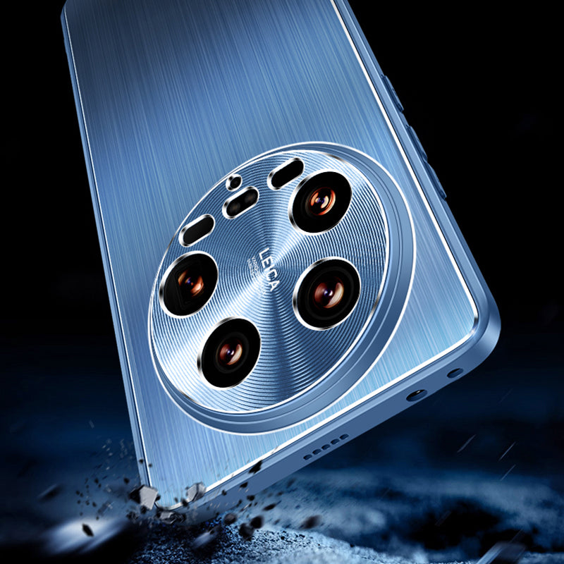 Protective Case for Xiaomi 14 Ultra Brushed Anti-Scratch TPU + Metal Back Phone Cover
