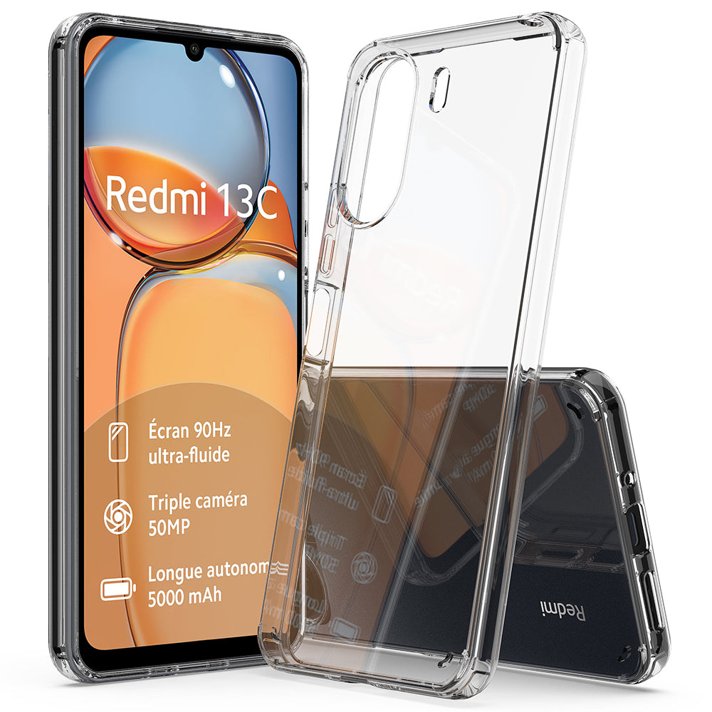 For Xiaomi Redmi 13C 4G / Poco C65 4G Clear Case TPU+Acrylic Anti-Scratch Phone Cover