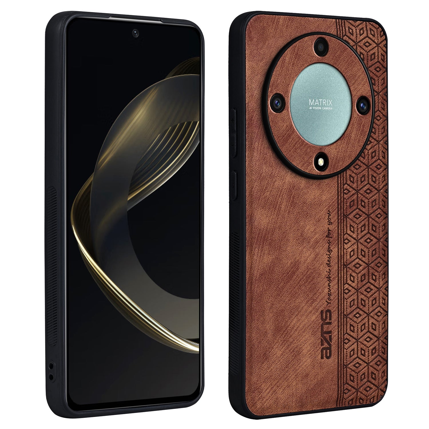AZNS For Honor X9b 5G / Magic6 Lite 5G Case Anti-Scratch PU Leather Coated TPU Phone Cover