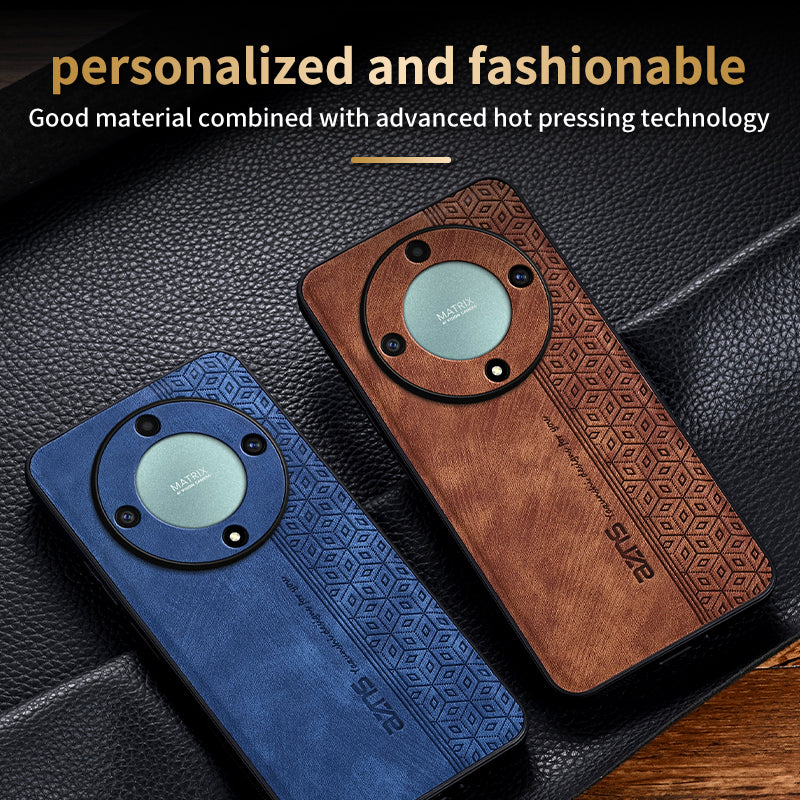 AZNS For Honor X9b 5G / Magic6 Lite 5G Case Anti-Scratch PU Leather Coated TPU Phone Cover