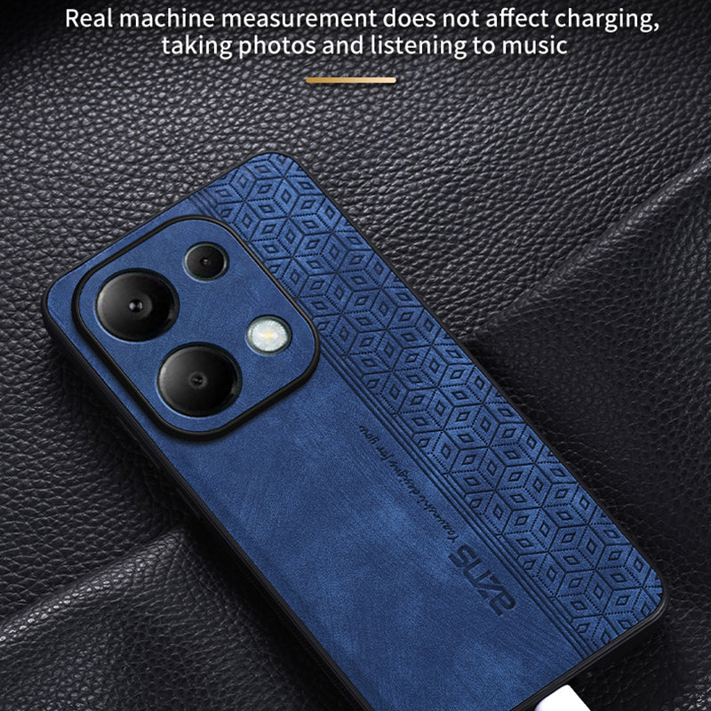 AZNS For Xiaomi Redmi Note 13 Pro 4G / Poco M6 Pro 4G Case Shockproof PU Leather Covered TPU Phone Shell
