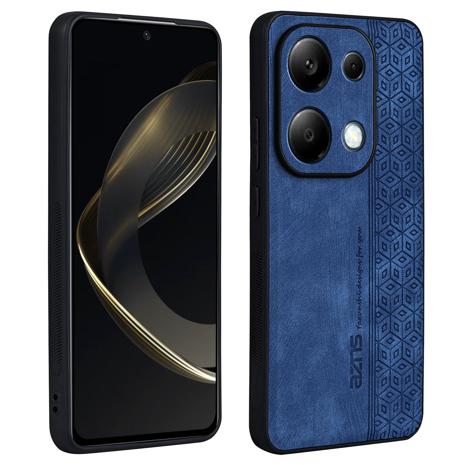AZNS For Xiaomi Redmi Note 13 Pro 4G / Poco M6 Pro 4G Case Shockproof PU Leather Covered TPU Phone Shell