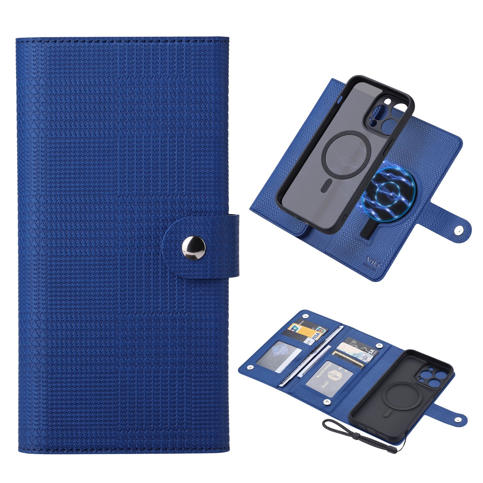 VILI GHA Series For iPhone 14 Pro Case Compatible with MagSafe RFID Blocking Phone Cover with Hand Strap