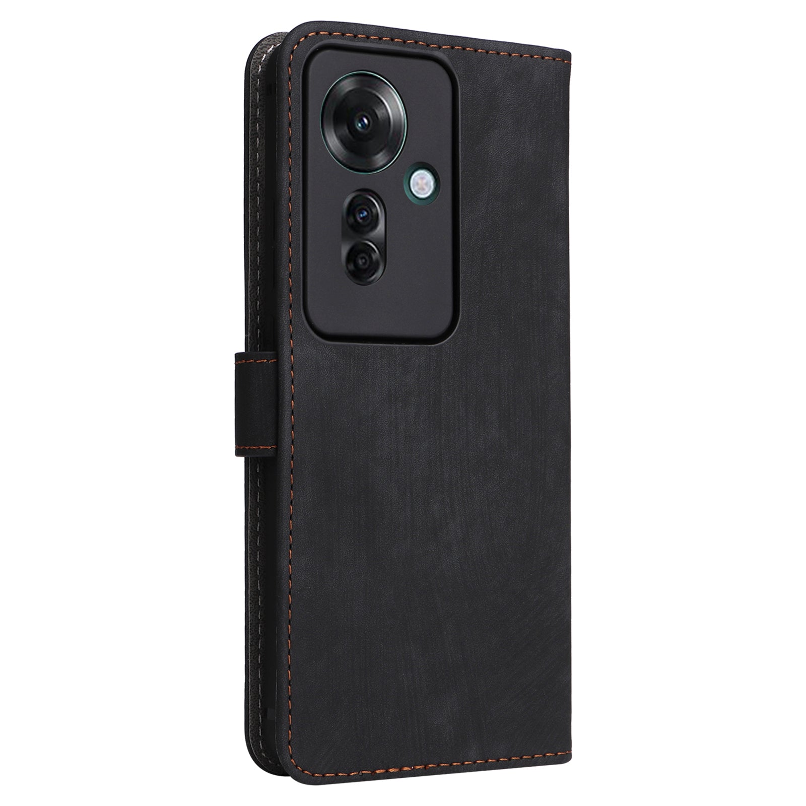 For Oppo Reno11 F 5G / F25 Pro 5G Wallet Case RFID Blocking Phone Cover with Wrist Strap