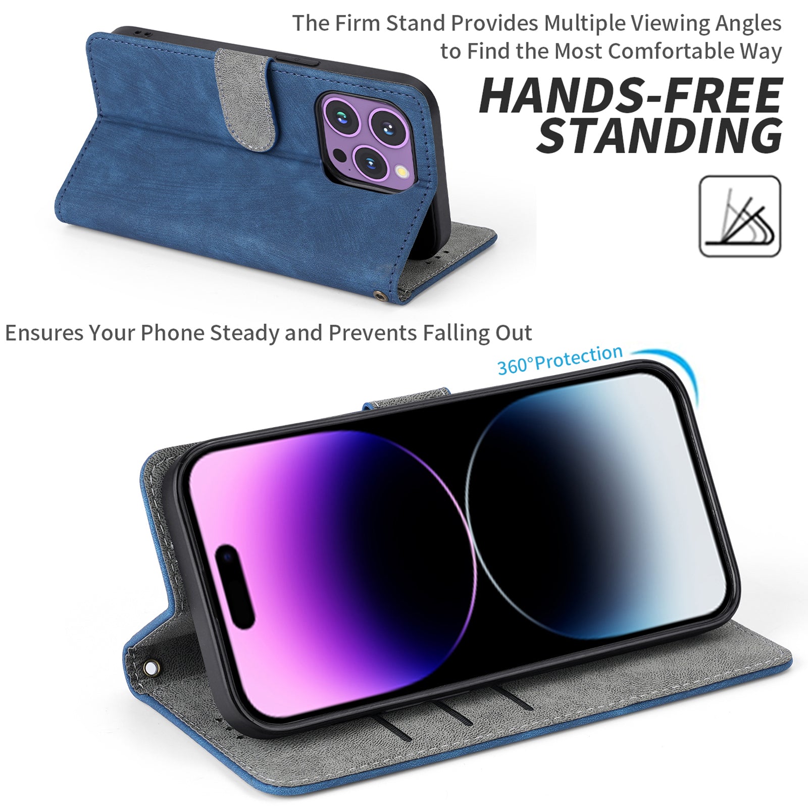 For vivo Y200e 5G /  V40 SE 5G /  Y100 5G (Indonesia) /  V30 Lite 4G /  T3 5G Case RFID Blocking PU Leather Stand Cover with Wrist Strap