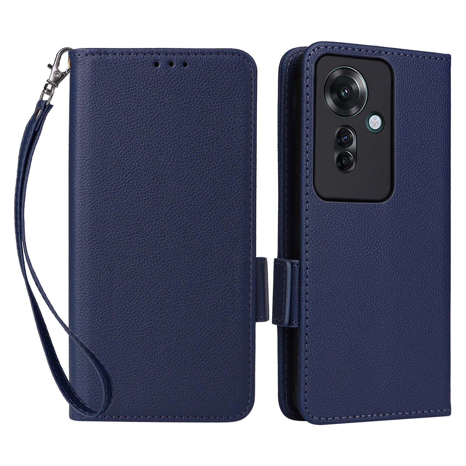 For Oppo Reno11 F 5G / F25 Pro 5G Case PU Leather Wallet Folio Phone Cover with Strap