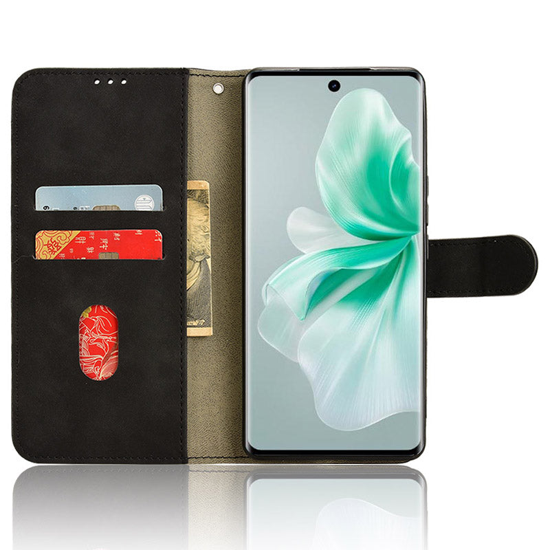 For vivo S18 5G Protective Case Skin-Touch Leather Flip Phone Cover