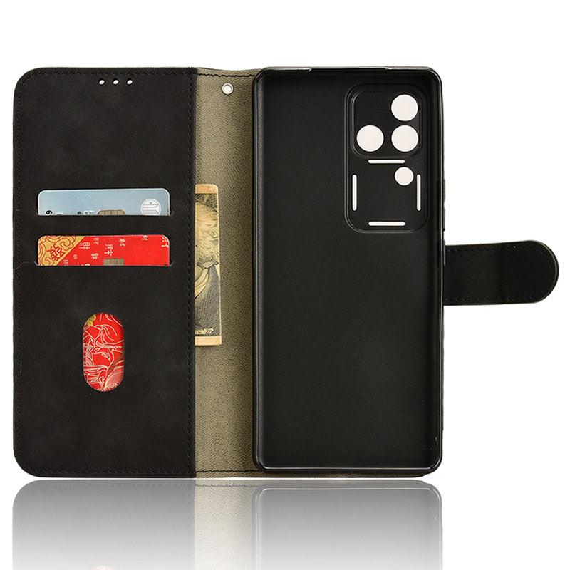 For vivo S18 5G Protective Case Skin-Touch Leather Flip Phone Cover