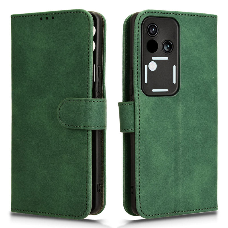 For vivo S18 5G Protective Case Skin-Touch Leather Flip Phone Cover