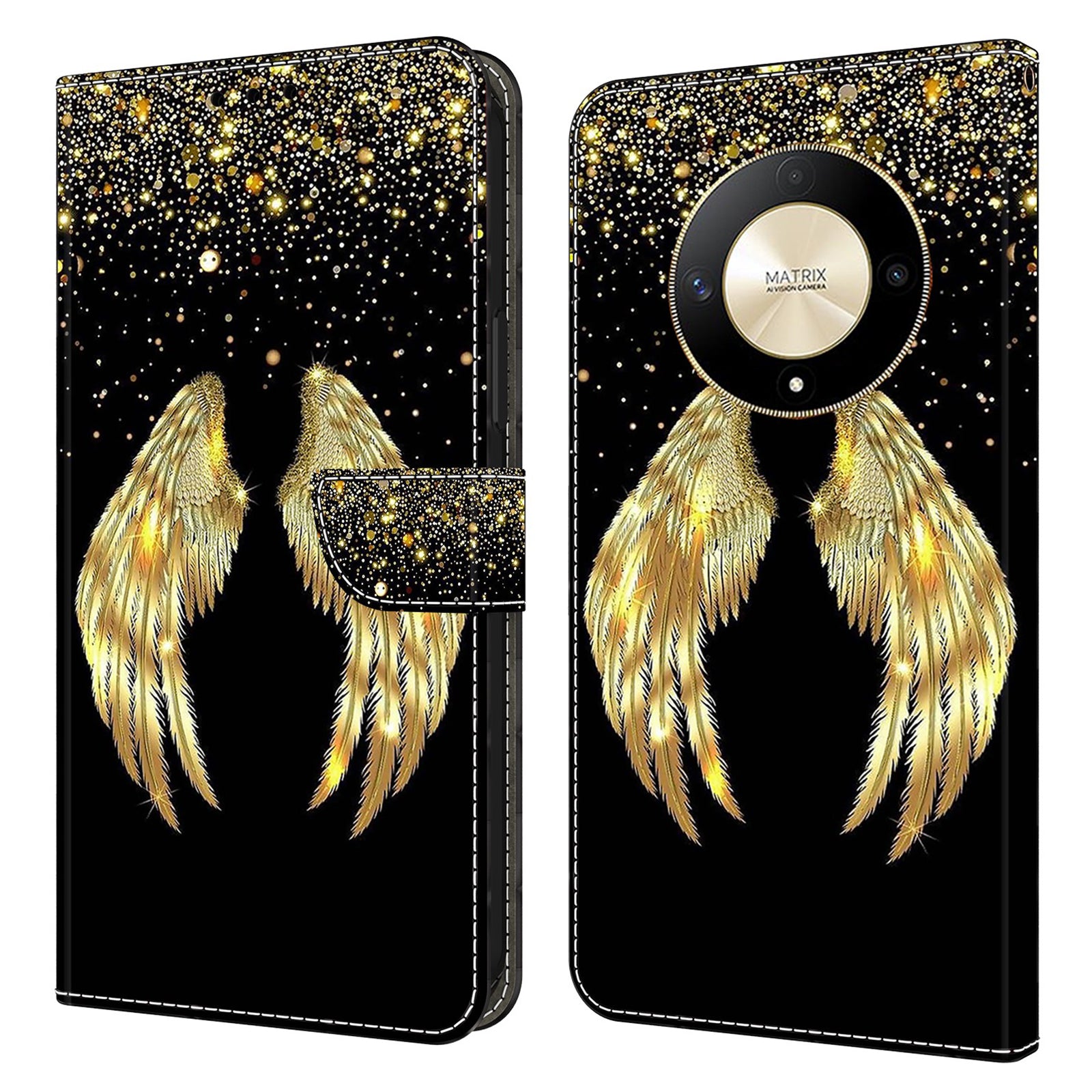 For Honor Magic6 Lite 5G / X9b 5G Wallet Case Anti-Drop 3D Pattern Printing Phone Cover