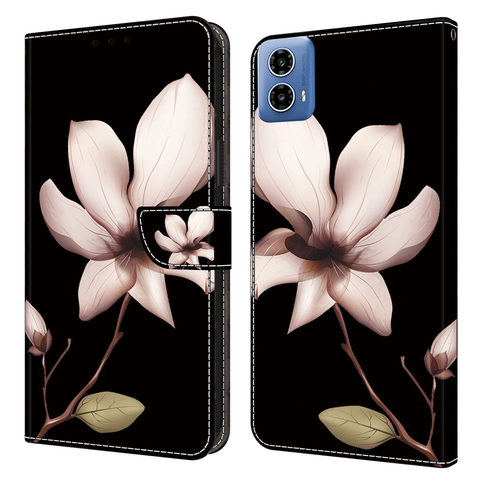 For Motorola Moto G34 5G Case PU Leather 3D Pattern Wallet Phone Cover with Standing Function
