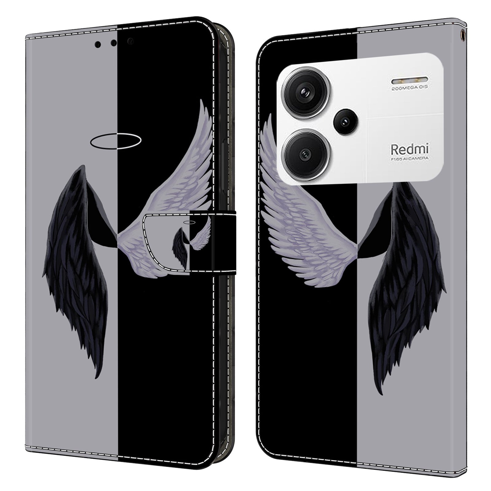 For Xiaomi Redmi Note 13 Pro+ 5G Leather Case 3D Creative Pattern Design Flip Stand Phone Cover