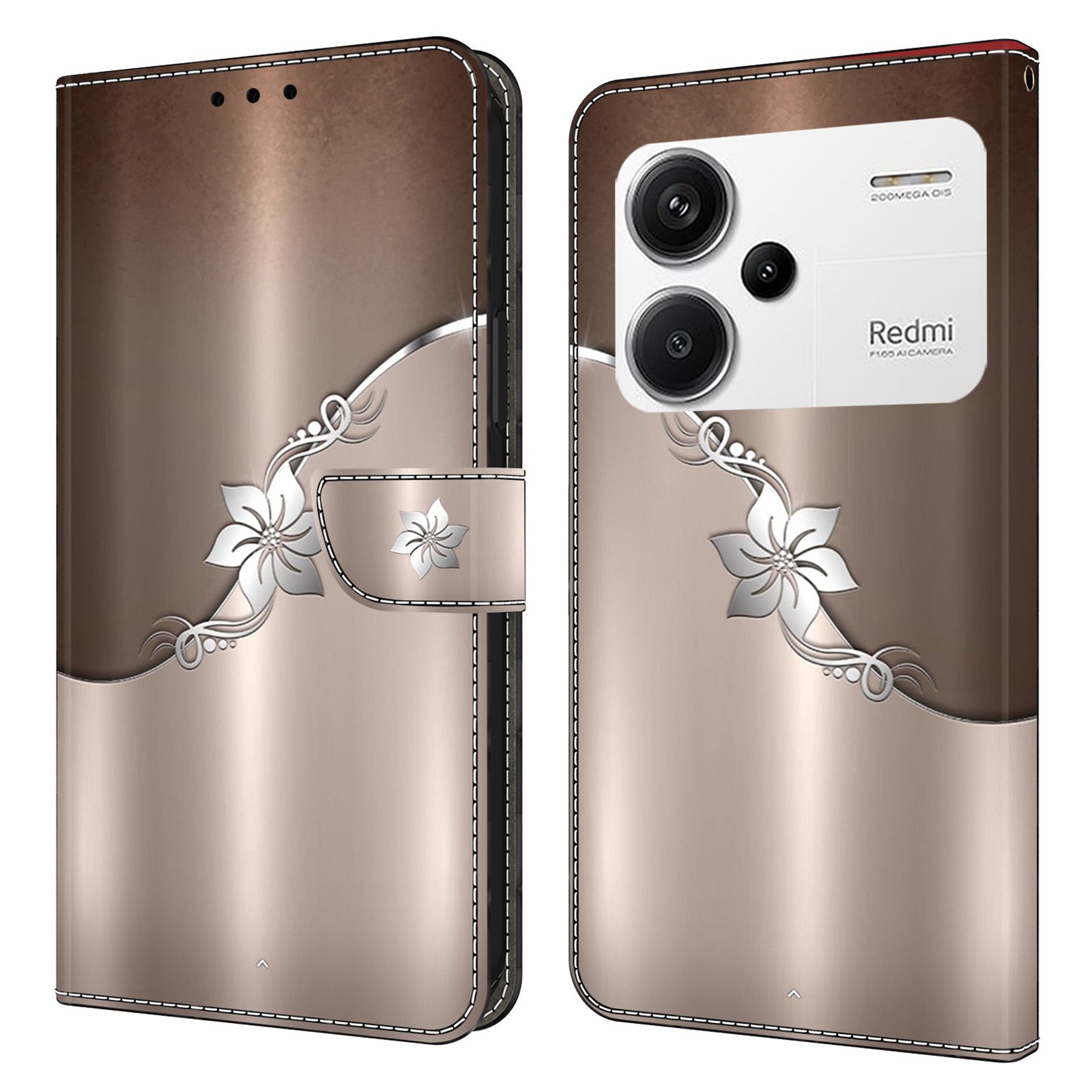 For Xiaomi Redmi Note 13 Pro+ 5G Leather Case 3D Creative Pattern Design Flip Stand Phone Cover