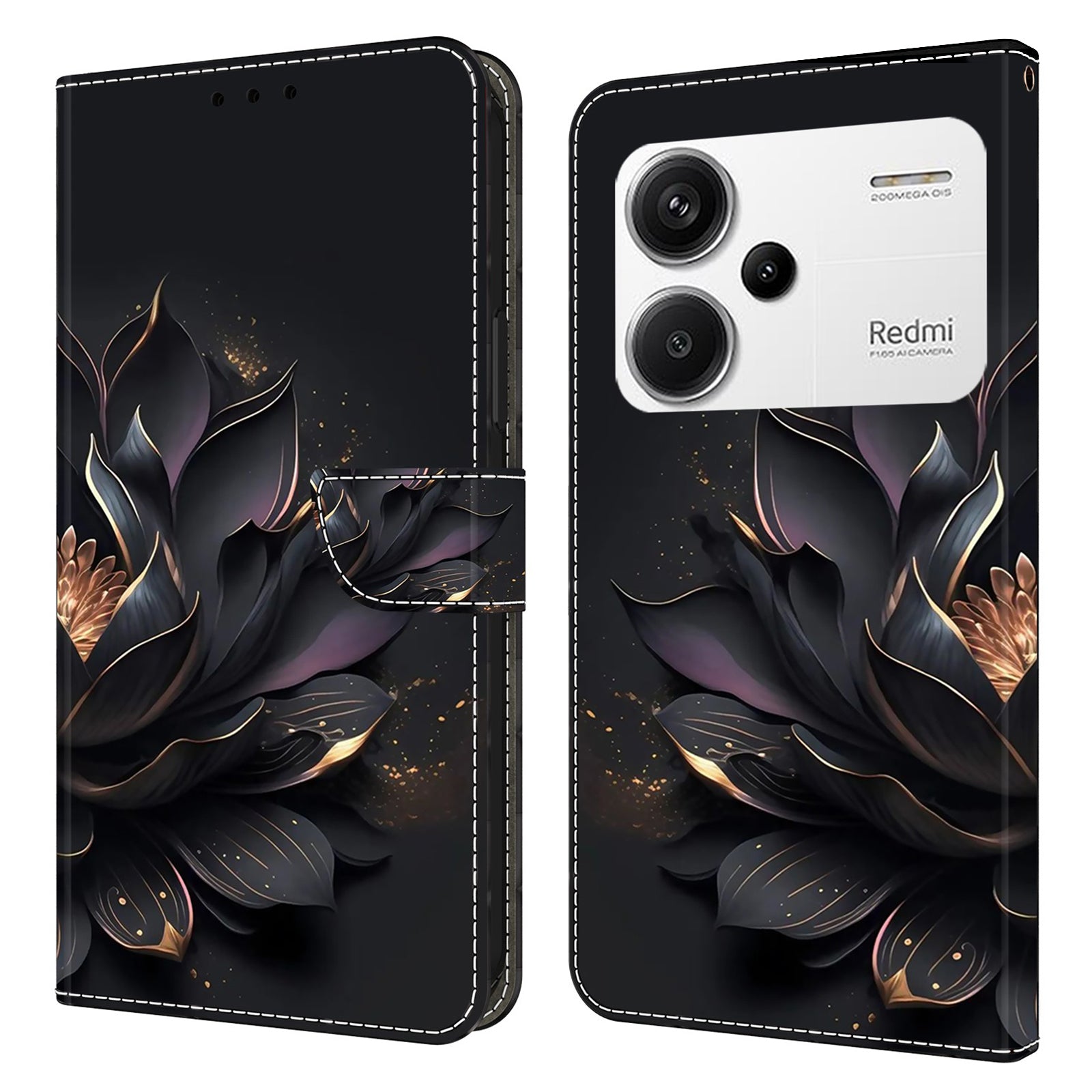 For Xiaomi Redmi Note 13 Pro+ 5G Leather Case 3D Creative Pattern Design Flip Stand Phone Cover