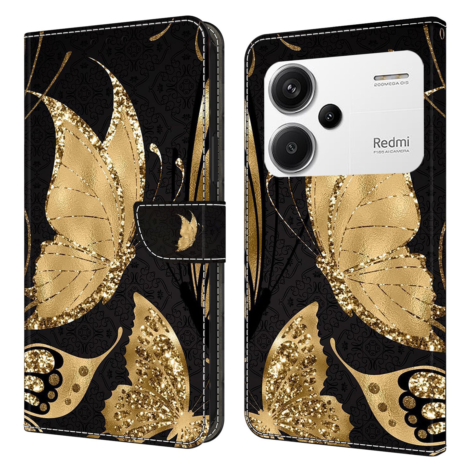 For Xiaomi Redmi Note 13 Pro+ 5G Leather Case 3D Creative Pattern Design Flip Stand Phone Cover