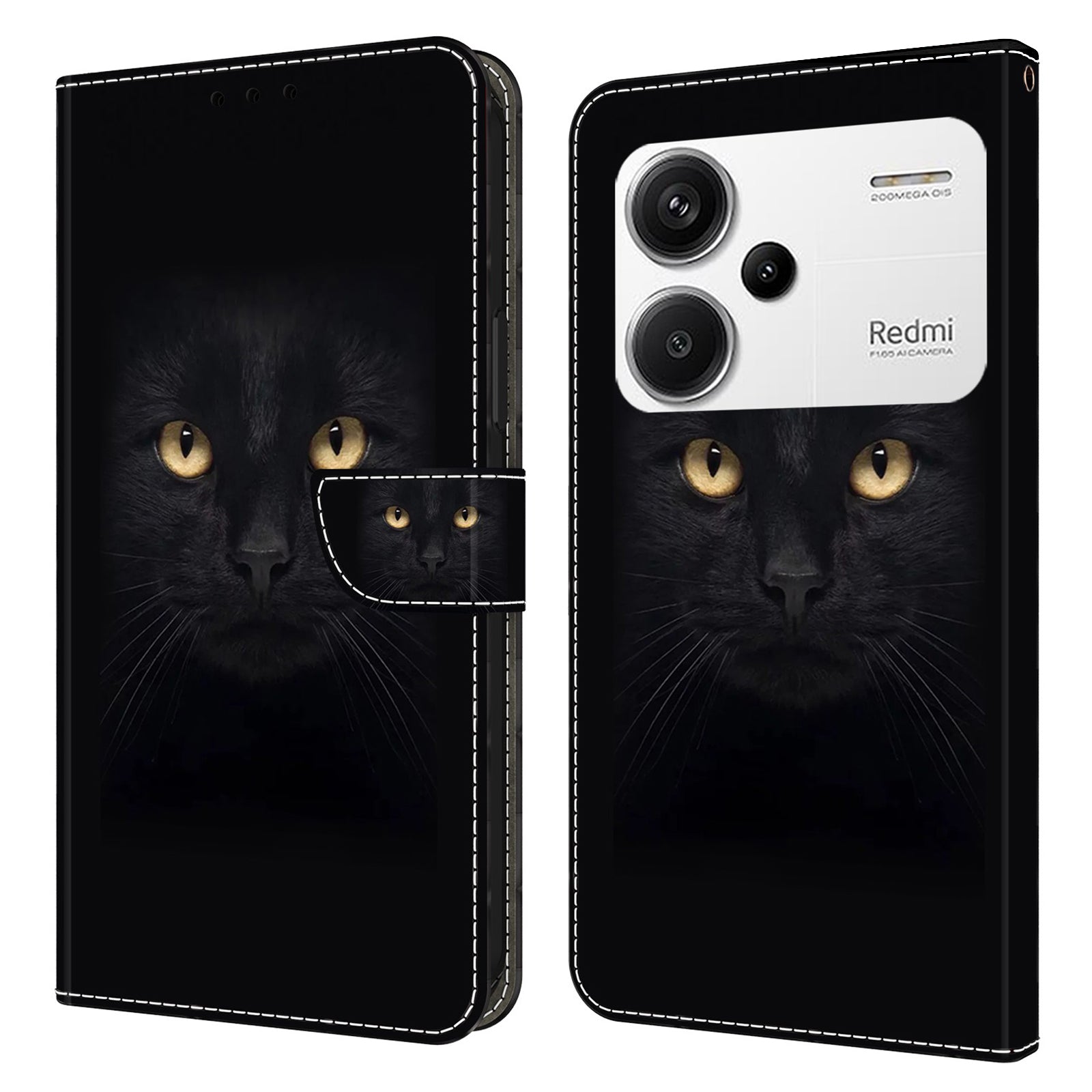 For Xiaomi Redmi Note 13 Pro+ 5G Leather Case 3D Creative Pattern Design Flip Stand Phone Cover