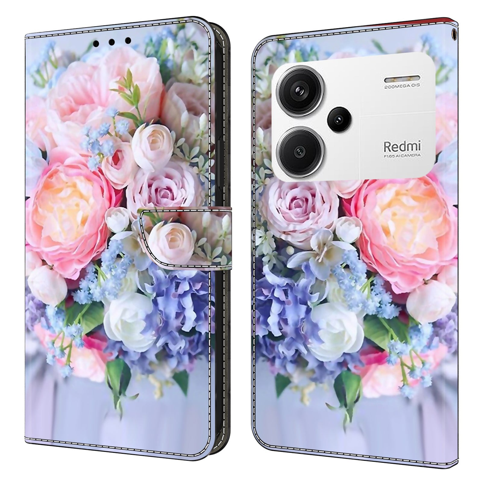 For Xiaomi Redmi Note 13 Pro+ 5G Leather Case 3D Creative Pattern Design Flip Stand Phone Cover