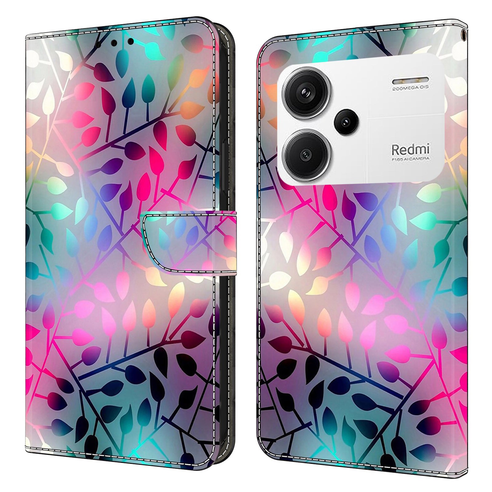 For Xiaomi Redmi Note 13 Pro+ 5G Leather Case 3D Creative Pattern Design Flip Stand Phone Cover