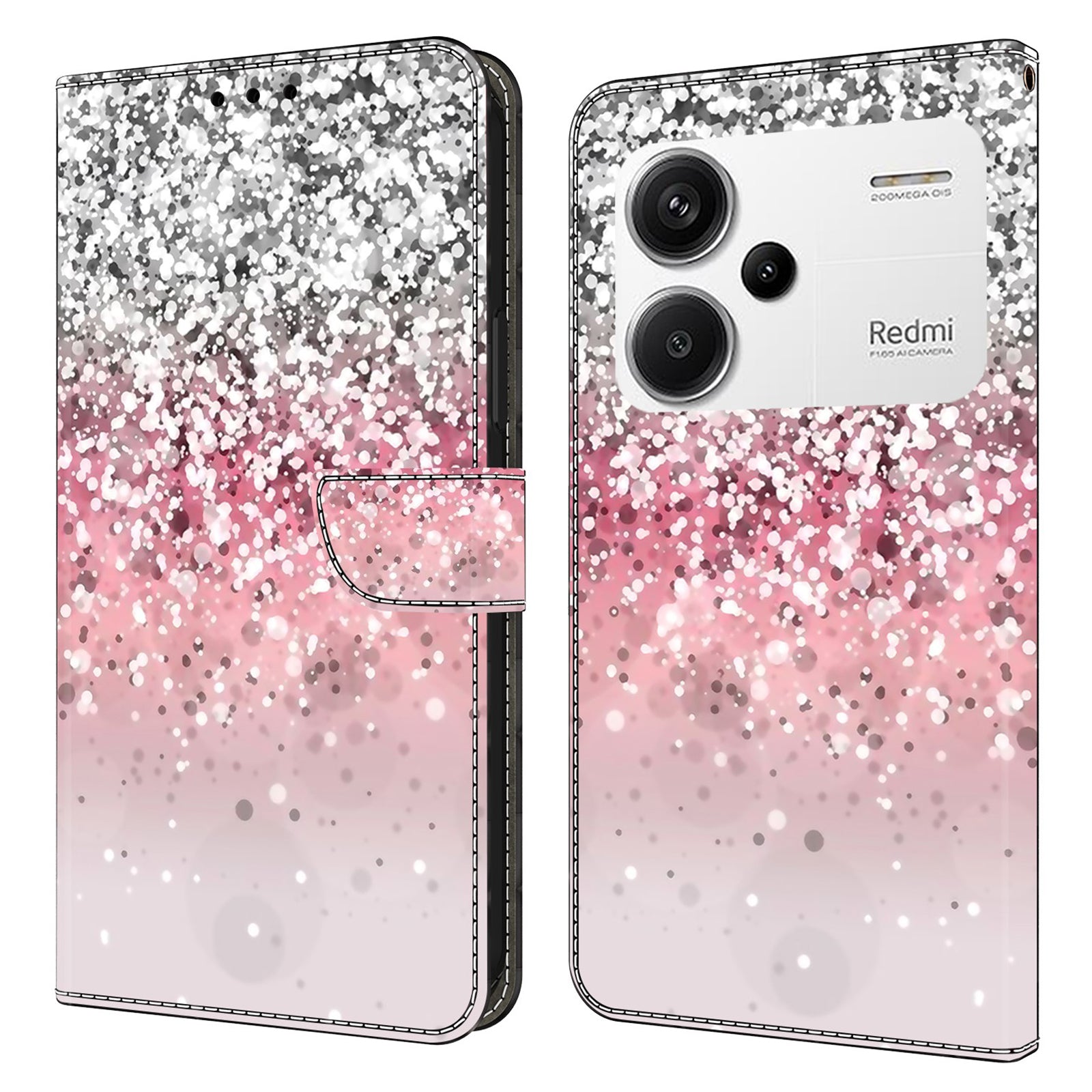 For Xiaomi Redmi Note 13 Pro+ 5G Leather Case 3D Creative Pattern Design Flip Stand Phone Cover