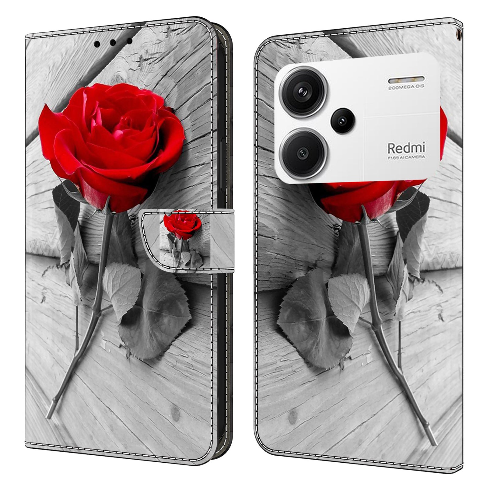 For Xiaomi Redmi Note 13 Pro+ 5G Leather Case 3D Creative Pattern Design Flip Stand Phone Cover