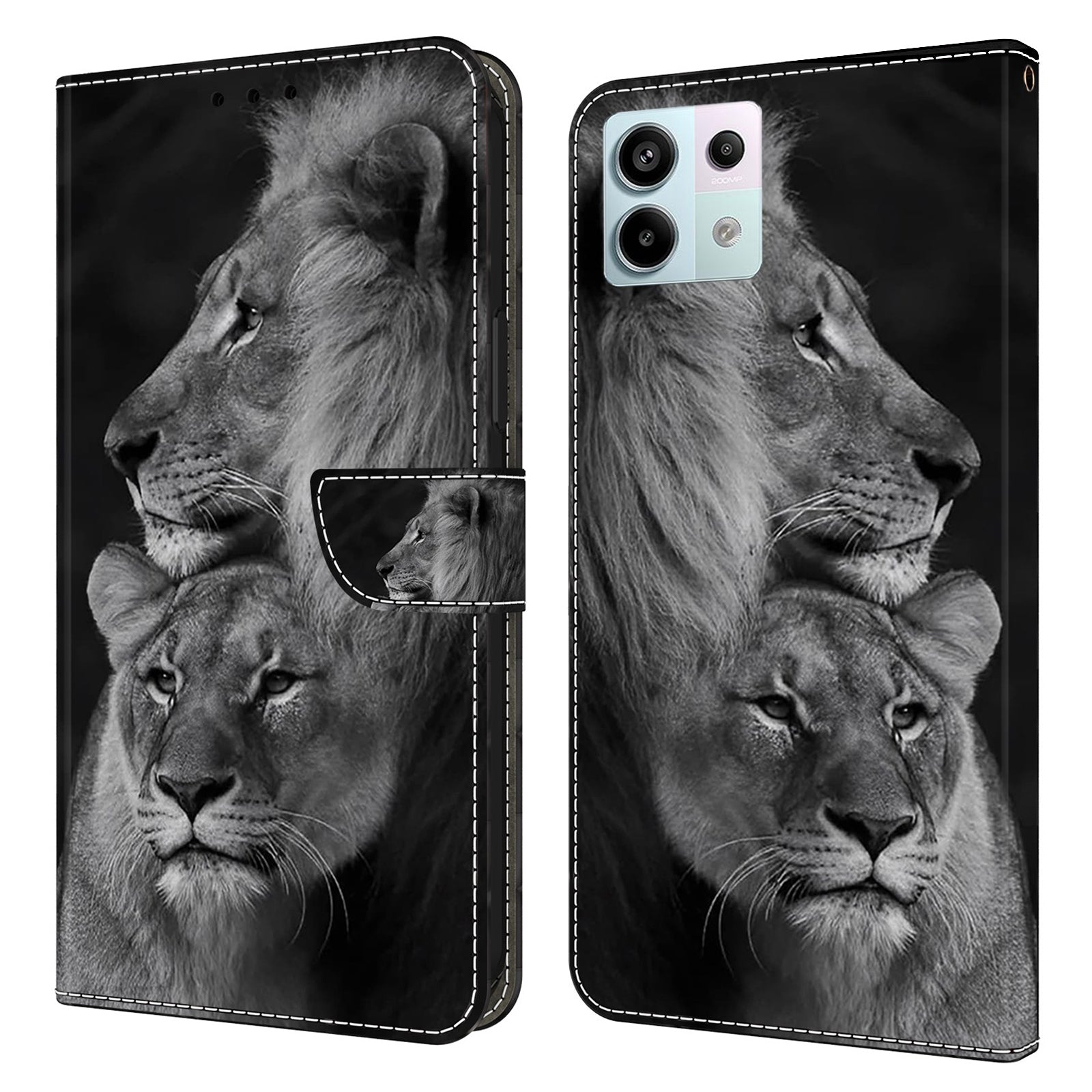 For Xiaomi Redmi Note 13 Pro 5G / Poco X6 5G Case 3D Pattern Flip Wallet PU Leather Phone Cover