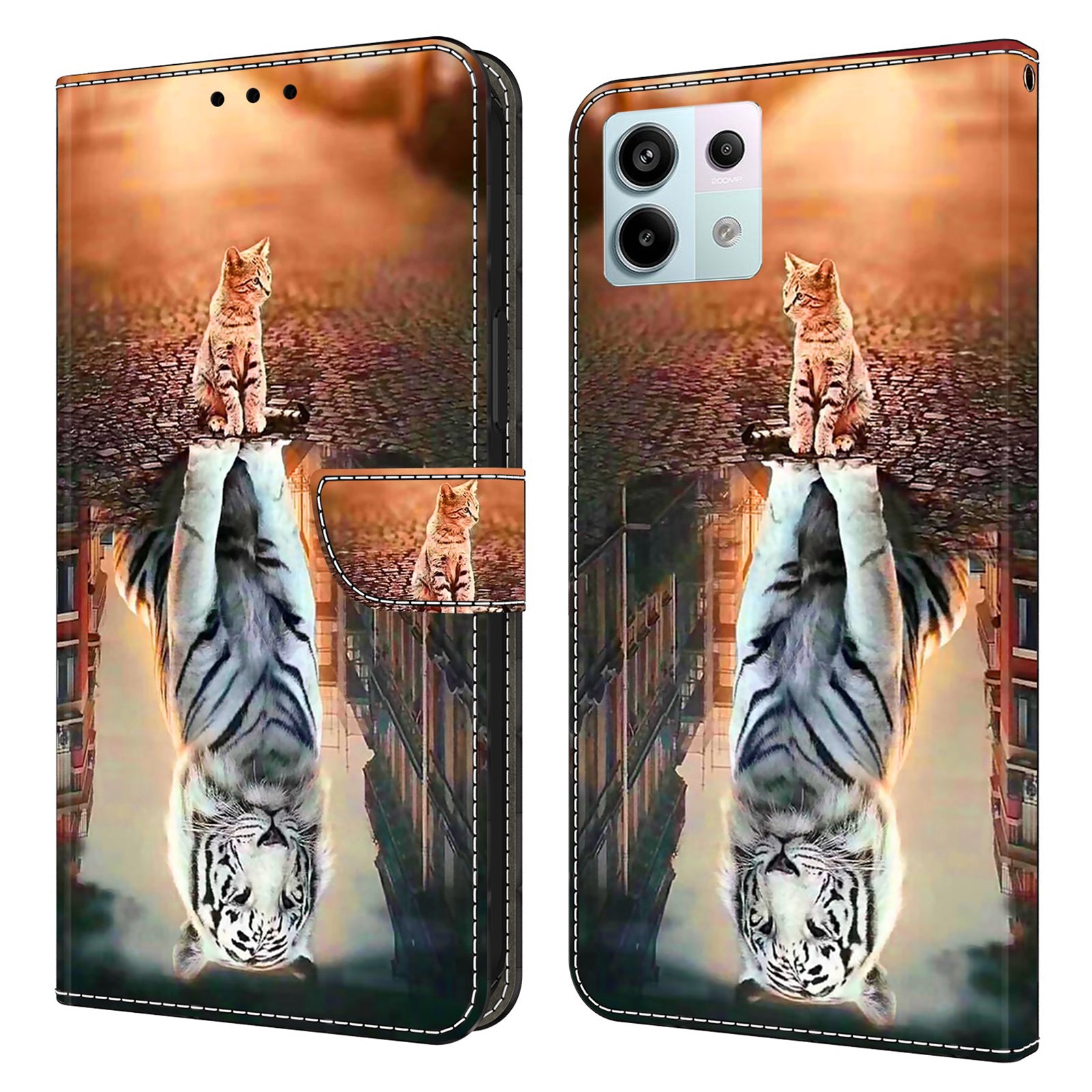 For Xiaomi Redmi Note 13 Pro 5G / Poco X6 5G Case 3D Pattern Flip Wallet PU Leather Phone Cover
