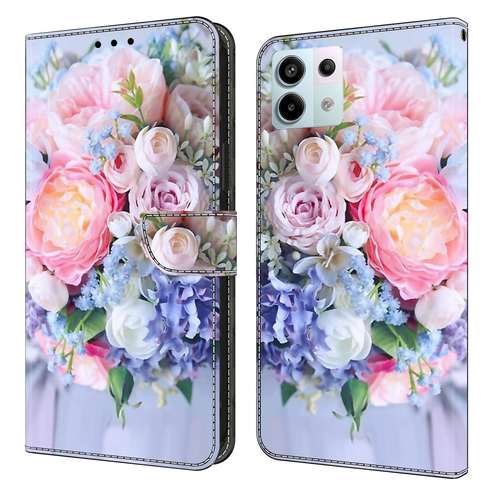 For Xiaomi Redmi Note 13 Pro 5G / Poco X6 5G Case 3D Pattern Flip Wallet PU Leather Phone Cover