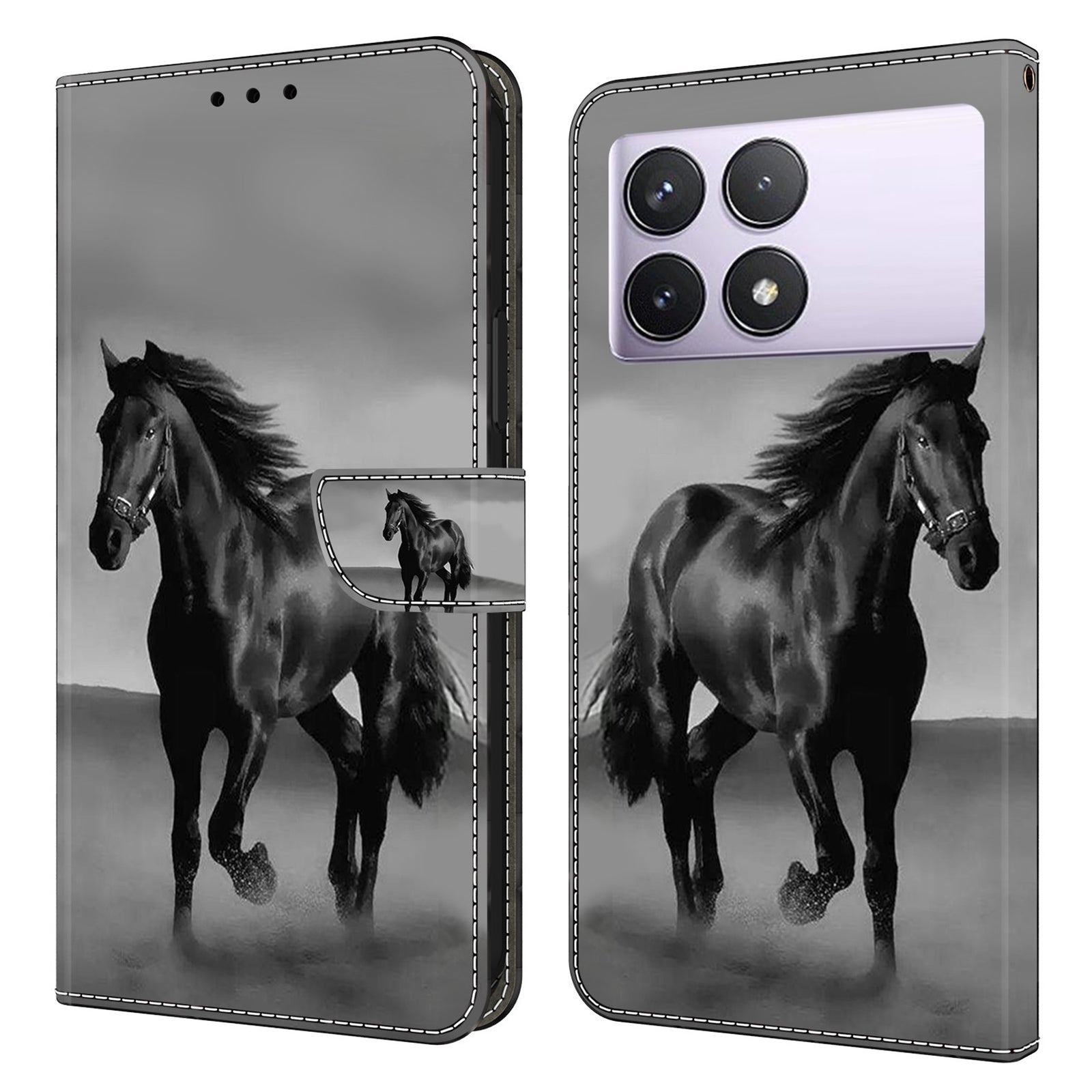 For Xiaomi Redmi K70E 5G / Poco X6 Pro 5G Case Wallet 3D Pattern PU Leather Phone Cover