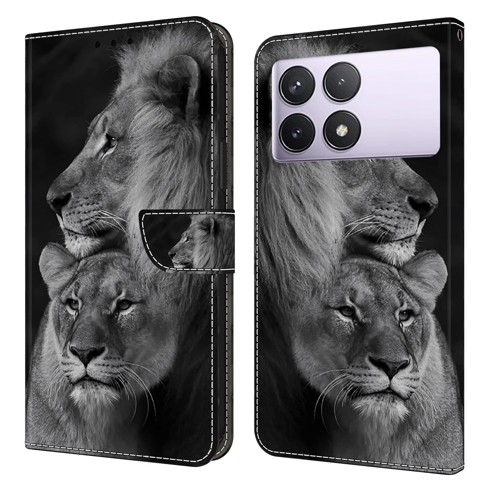 For Xiaomi Redmi K70E 5G / Poco X6 Pro 5G Case Wallet 3D Pattern PU Leather Phone Cover