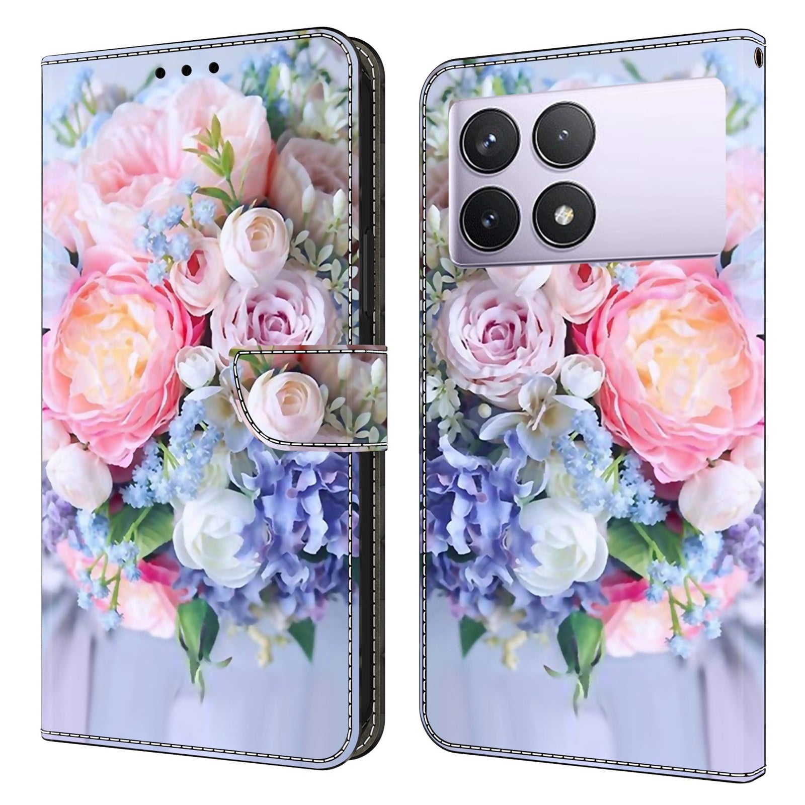 For Xiaomi Redmi K70E 5G / Poco X6 Pro 5G Case Wallet 3D Pattern PU Leather Phone Cover
