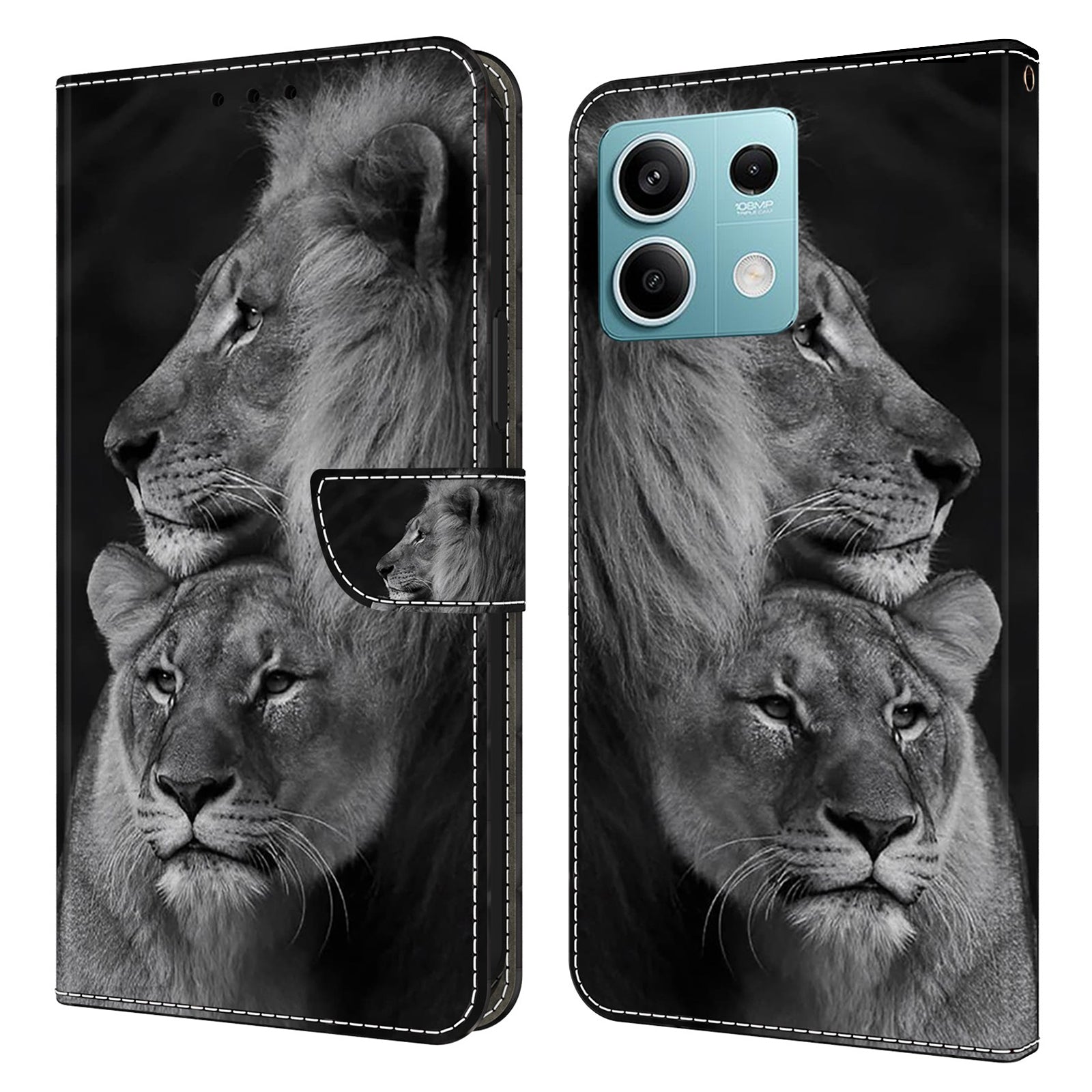For Xiaomi Redmi Note 13 5G Wallet Case 3D Pattern PU Leather Folio Protective Cover