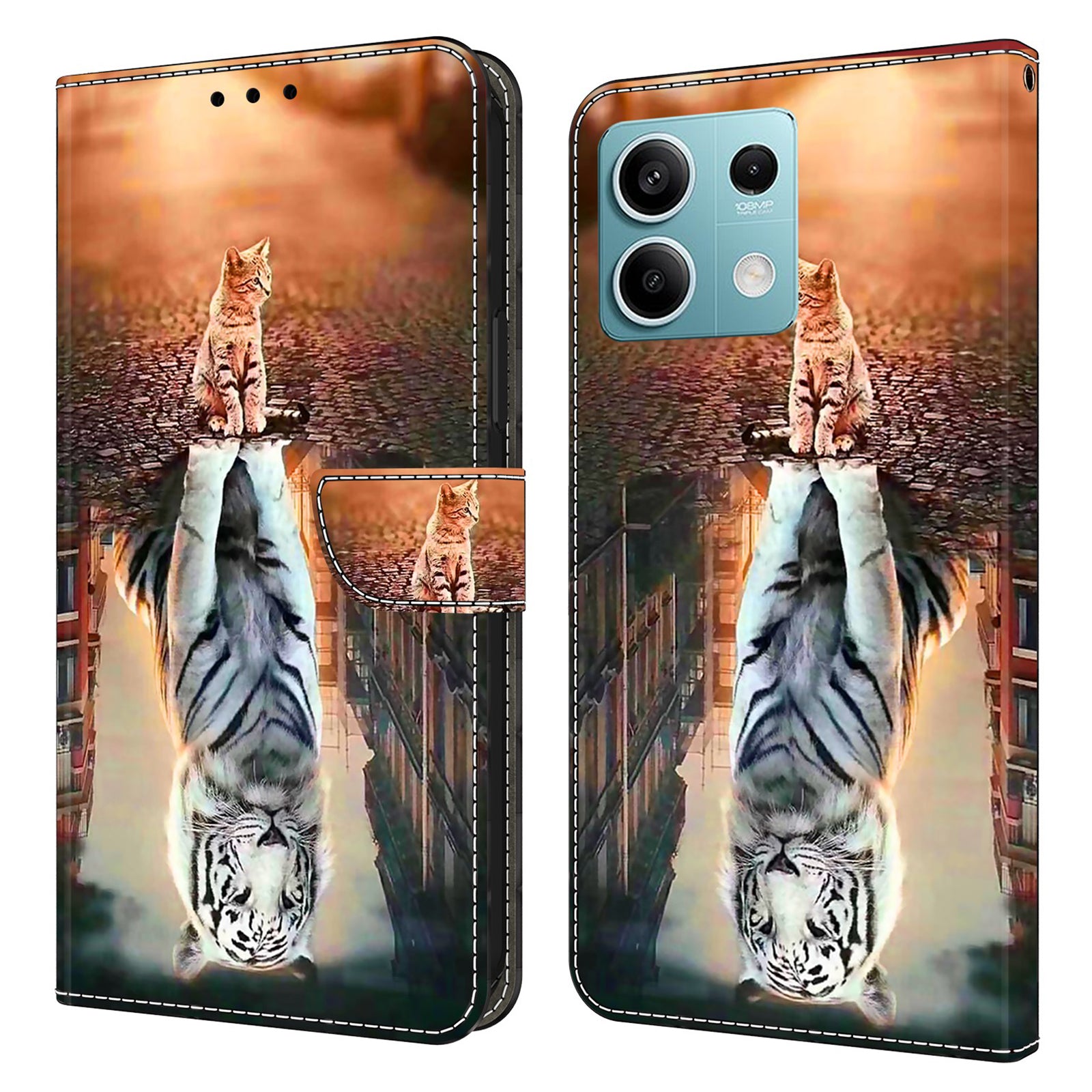 For Xiaomi Redmi Note 13 5G Wallet Case 3D Pattern PU Leather Folio Protective Cover