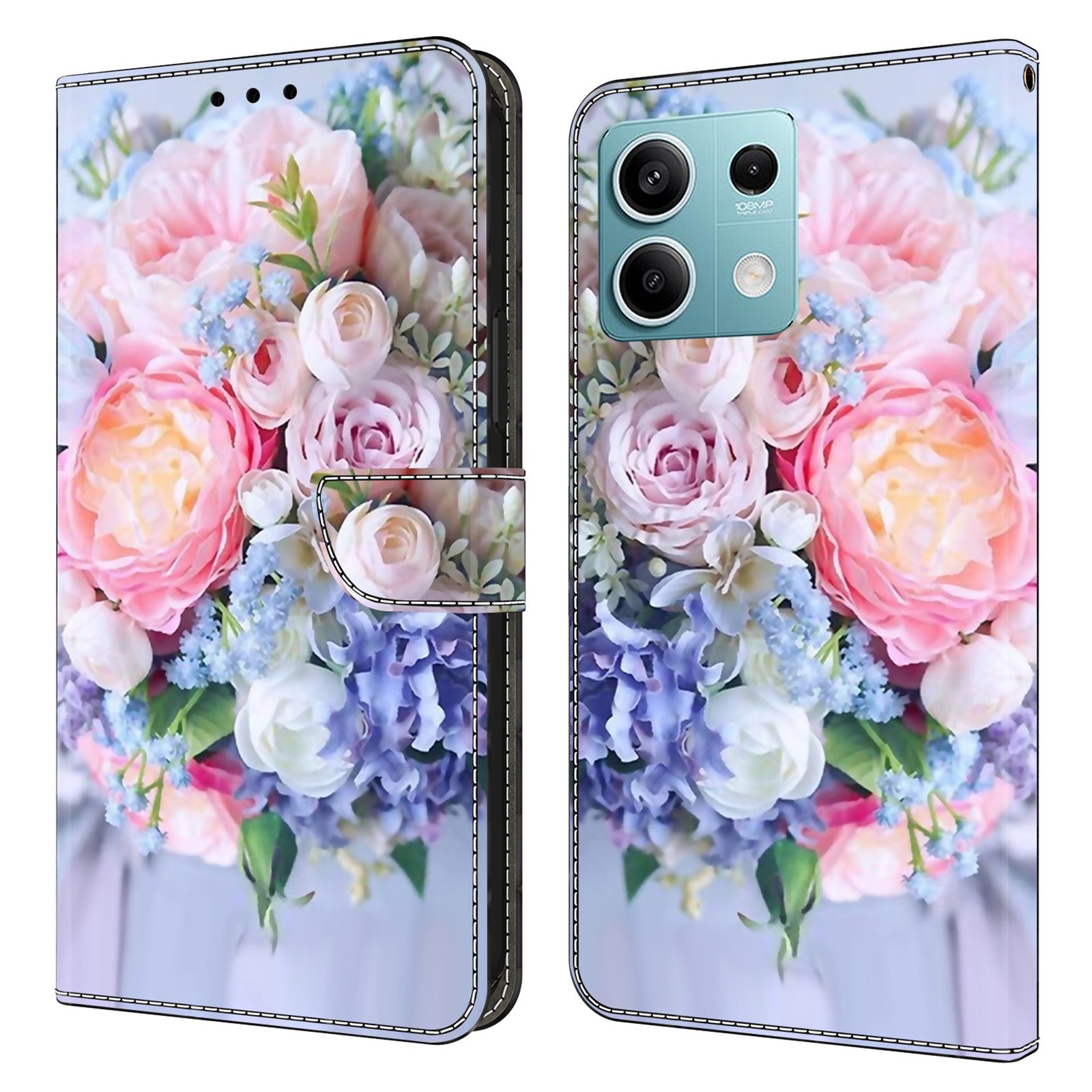 For Xiaomi Redmi Note 13 5G Wallet Case 3D Pattern PU Leather Folio Protective Cover