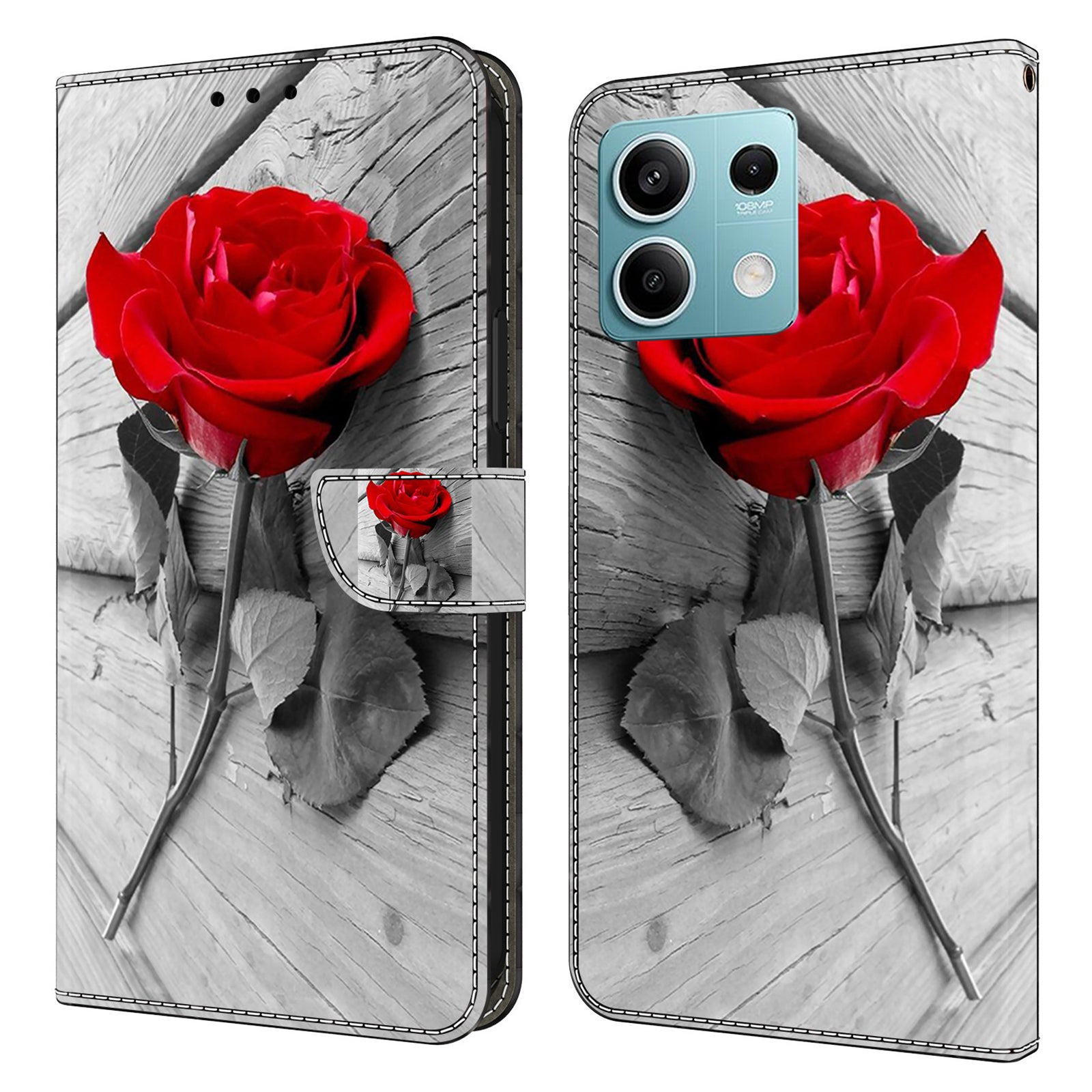 For Xiaomi Redmi Note 13 5G Wallet Case 3D Pattern PU Leather Folio Protective Cover