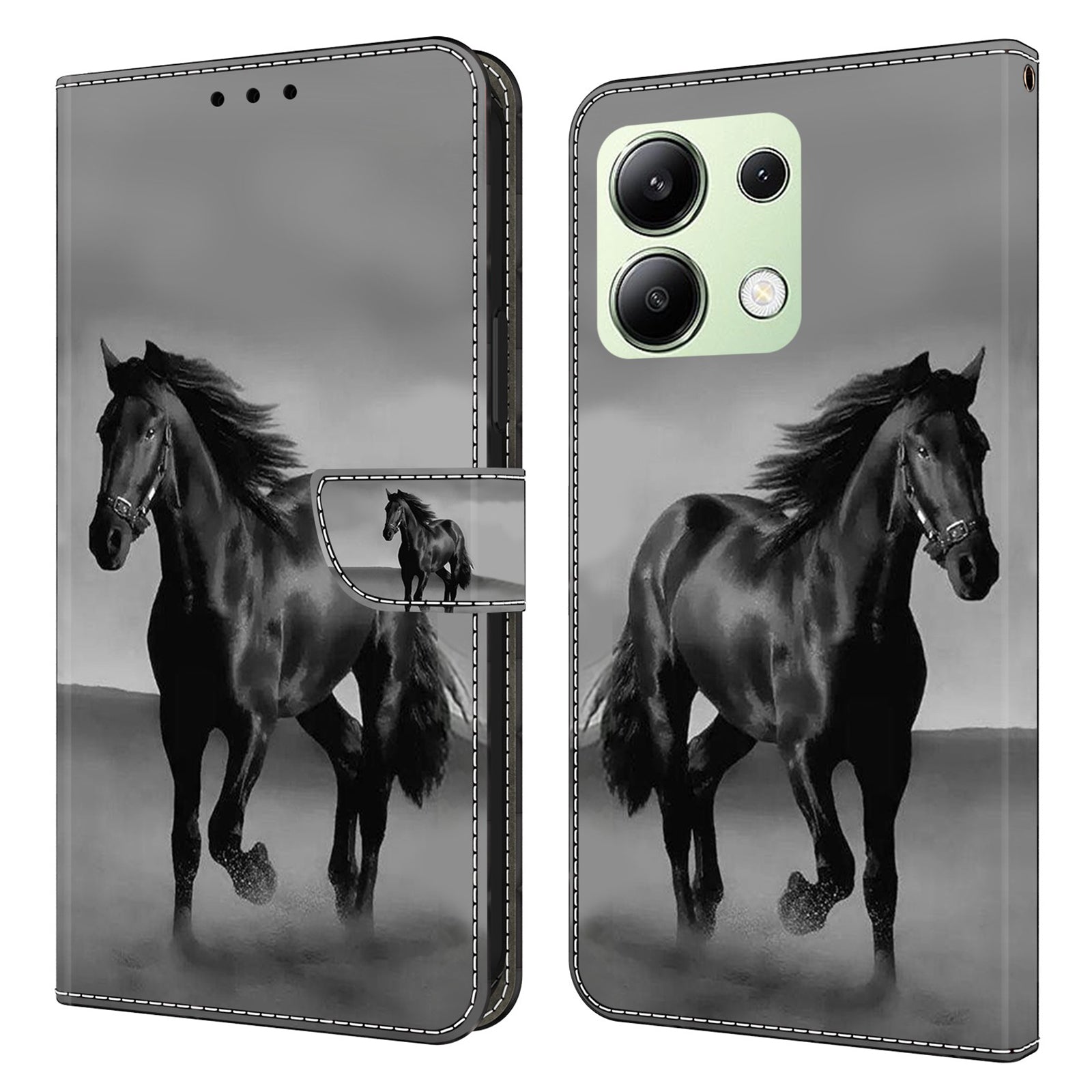 For Xiaomi Redmi Note 13 4G Leather Case 3D Pattern Printed Stand Wallet Phone Cover