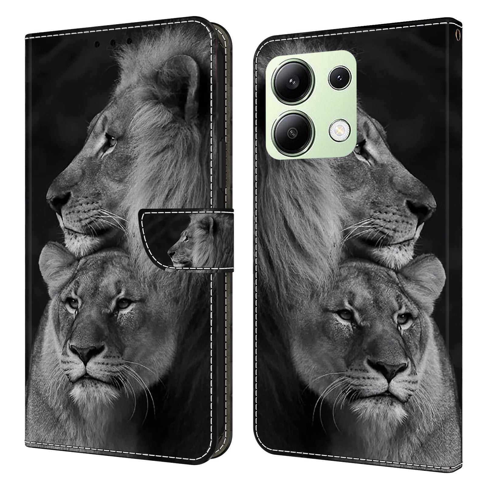 For Xiaomi Redmi Note 13 4G Leather Case 3D Pattern Printed Stand Wallet Phone Cover