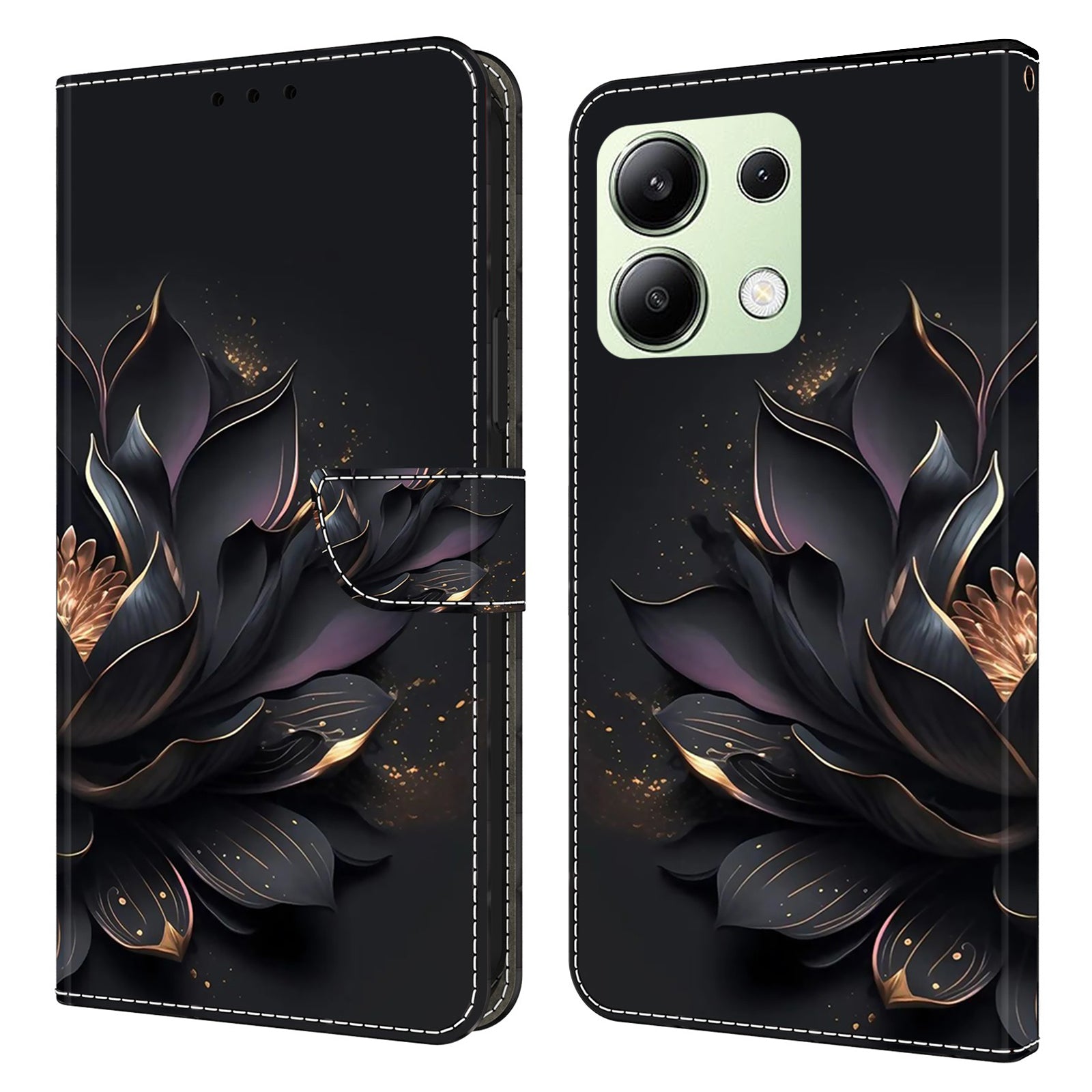 For Xiaomi Redmi Note 13 4G Leather Case 3D Pattern Printed Stand Wallet Phone Cover