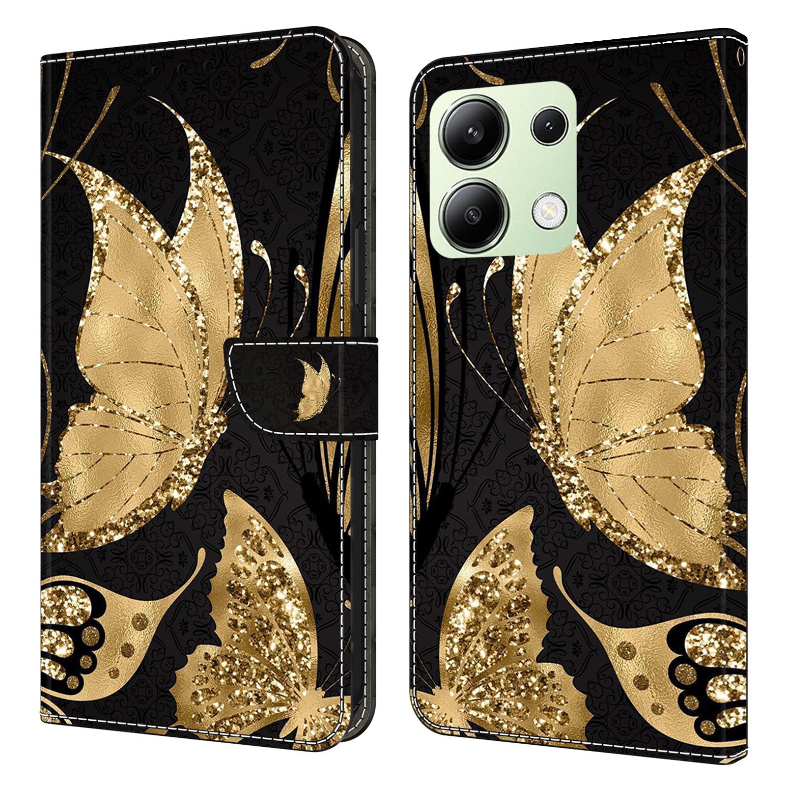 For Xiaomi Redmi Note 13 4G Leather Case 3D Pattern Printed Stand Wallet Phone Cover