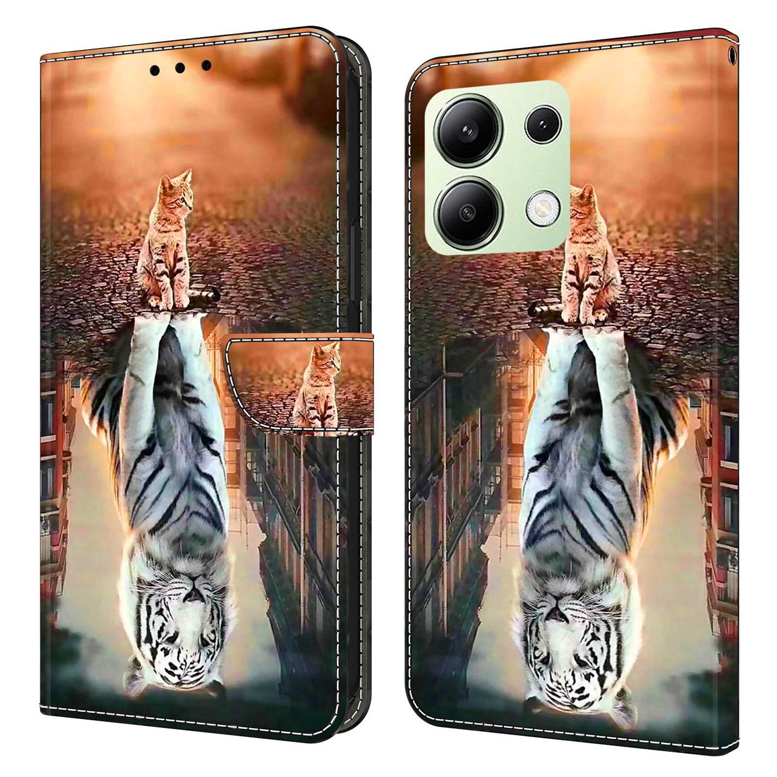For Xiaomi Redmi Note 13 4G Leather Case 3D Pattern Printed Stand Wallet Phone Cover
