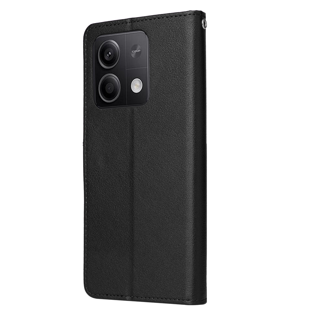 For Xiaomi Redmi Note 13 5G PU Leather Phone Case Card Slots Magnetic Closure Flip Cover